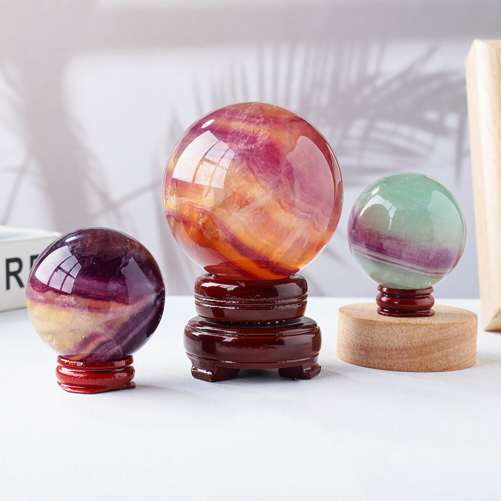 Watermelon Fluorite Sphere