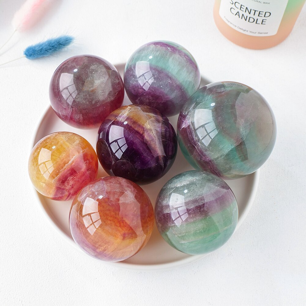 Watermelon Fluorite Sphere